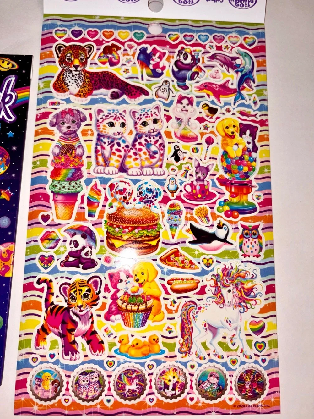 3 PC Lisa Frank Lot: Satin Pillowcase, Zoomer&Zorbut Nail Wraps, & Sticker